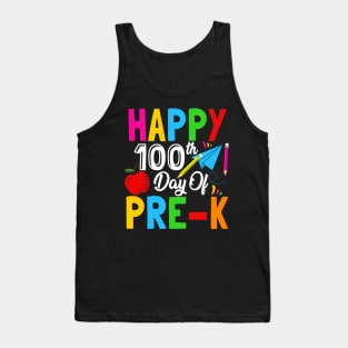 Happy 100th Day Of Pre-K, School Celebration Student Teacher Tank Top